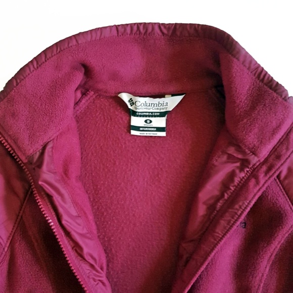 Columbia Womens Zip Up Fleece Jacket S Pink - Picture 2 of 5